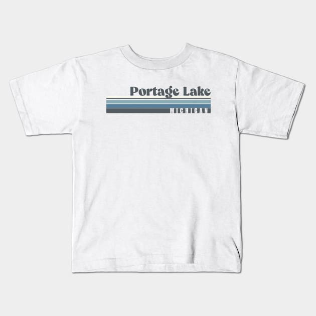 Portage Lake Kids T-Shirt by Drafted Offroad